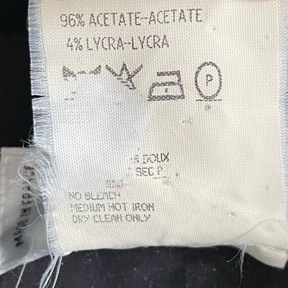 YSL YVES SAINT LAURENT Vintage Wool Double Breasted Blazer Black 10 - Picture 11 of 12